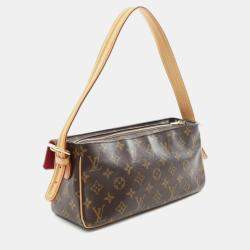 Pre Owned Louis Vuitton Vivacite MM Brown Monogram Canvas Shoulder Bag