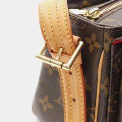Pre Owned Louis Vuitton Vivacite MM Brown Monogram Canvas Shoulder Bag