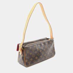 Pre Owned Louis Vuitton Vivacite MM Brown Monogram Canvas Shoulder Bag