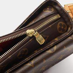 Pre Owned Louis Vuitton Vivacite MM Brown Monogram Canvas Shoulder Bag