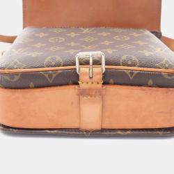Pre Owned Louis Vuitton Cartouchiere MM Monogram Leather Crossbody Shoulder Bag