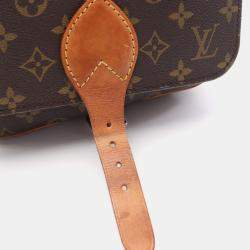 Pre Owned Louis Vuitton Cartouchiere MM Monogram Leather Crossbody Shoulder Bag