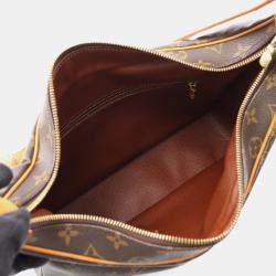 Pre Owned Louis Vuitton Boulogne 35 Monogram Leather Shoulder Bag