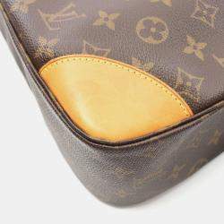 Pre Owned Louis Vuitton Boulogne 35 Monogram Leather Shoulder Bag