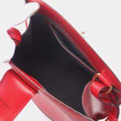 Pre Owned Louis Vuitton Cluny Red Epi Leather Castilian Red Shoulder Bag