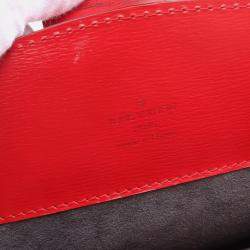 Pre Owned Louis Vuitton Cluny Red Epi Leather Castilian Red Shoulder Bag