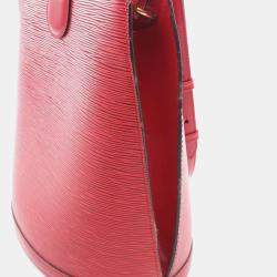 Pre Owned Louis Vuitton Cluny Red Epi Leather Castilian Red Shoulder Bag