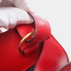 Pre Owned Louis Vuitton Cluny Red Epi Leather Castilian Red Shoulder Bag