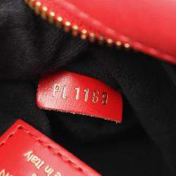 Pre Owned Louis Vuitton Boite Chapeau Souple Monogram Vernis Rouge Shoulder Bag