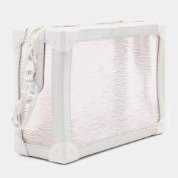 Pre Owned Louis Vuitton Soft Trunk Epi Plage White Clear Shoulder Bag