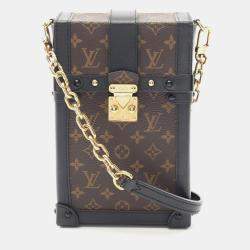 Louis Vuitton Pochette Trunk Vertical Brown Monogram Canvas Crossbody Bag