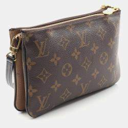 Louis Vuitton Pochette Double Zip Shoulder Bag Monogram Giant Reverse Bag
