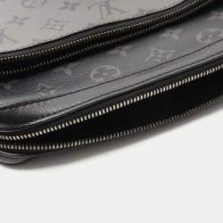 Pre Owned Louis Vuitton Trio Messenger Monogram Eclipse Canvas Black Shoulder Bag