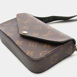 Louis Vuitton Multi Pochette Felicie Brown Monogram Canvas Crossbody Shoulder Bag