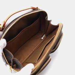 Pre Owned Louis Vuitton Utility Brown Monogram Canvas Crossbody Bag