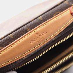 Pre Owned Louis Vuitton Utility Brown Monogram Canvas Crossbody Bag