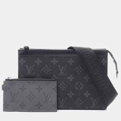 Louis Vuitton Gaston Wearable Wallet Black/Gray Monogram Eclipse Canvas Crossbody Shoulder Bag