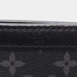 Pre Owned Louis Vuitton Gaston Grey Monogram Eclipse Canvas Wearable Wallet 