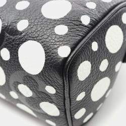 Pre Owned Louis Vuitton x YK Nano Speedy Black White Leather Shoulder Bag