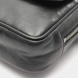 Pre Owned Louis Vuitton Difiel Peonia Black Monogram Leather Shoulder Bag