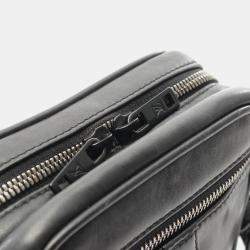 Pre Owned Louis Vuitton Difiel Peonia Black Monogram Leather Shoulder Bag