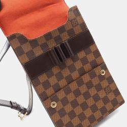 Pre Owned Louis Vuitton Portobello Damier Ebene Leather Shoulder Bag
