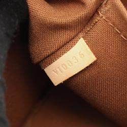 Pre Owned Louis Vuitton Lockit Horizontal Brown Monogram Canvas Tote Bag