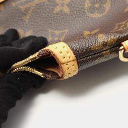 Pre Owned Louis Vuitton Lockit Horizontal Brown Monogram Canvas Tote Bag