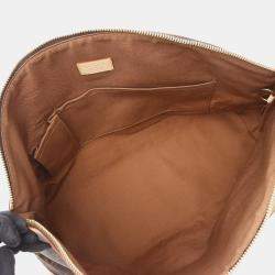 Pre Owned Louis Vuitton Lockit Horizontal Brown Monogram Canvas Tote Bag