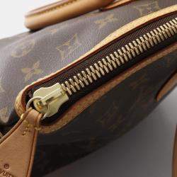 Pre Owned Louis Vuitton Lockit Horizontal Brown Monogram Canvas Tote Bag