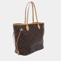 Pre Owned Louis Vuitton Neverfull MM Brown Monogram Canvas Tote Bag
