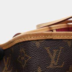 Pre Owned Louis Vuitton Neverfull MM Brown Monogram Canvas Tote Bag