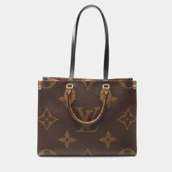 Pre Owned Louis Vuitton OnTheGo MM Monogram Giant Reverse Canvas Tote Bag