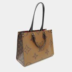 Pre Owned Louis Vuitton OnTheGo MM Monogram Giant Reverse Canvas Tote Bag