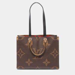 Pre Owned Louis Vuitton OnTheGo MM Monogram Giant Reverse Canvas Tote Bag