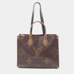 Louis Vuitton On The Go MM Monogram Giant Reverse Canvas Shoulder Tote