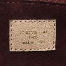 Pre Owned Louis Vuitton Neverfull MM Beige Monogram Empreinte Leather Tote Bag