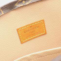 Pre Owned Louis Vuitton Sac Plat Brown Monogram Canvas Leather Tote Bag
