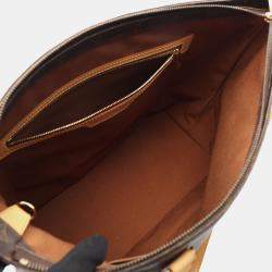 Pre Owned Louis Vuitton Cabas Mezzo Brown Monogram Canvas Tote Bag