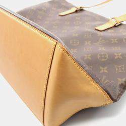 Pre Owned Louis Vuitton Cabas Mezzo Brown Monogram Canvas Tote Bag