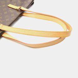 Pre Owned Louis Vuitton Cabas Mezzo Brown Monogram Canvas Tote Bag