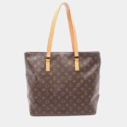 Louis Vuitton Cabas Mezzo Brown Monogram Canvas Tote