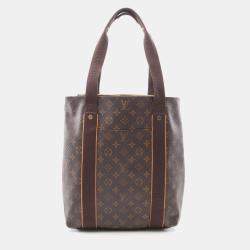Pre Owned Louis Vuitton Cabas Beaubourg Brown Monogram Canvas Tote Bag