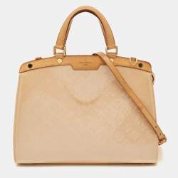 Pre Owned Louis Vuitton Rose Florentine Monogram Vernis Brea GM Bag