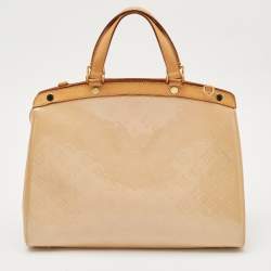 Pre Owned Louis Vuitton Rose Florentine Monogram Vernis Brea GM Bag