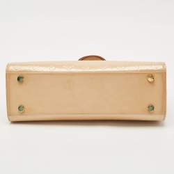 Pre Owned Louis Vuitton Rose Florentine Monogram Vernis Brea GM Bag