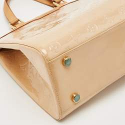 Pre Owned Louis Vuitton Rose Florentine Monogram Vernis Brea GM Bag