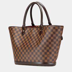 Pre Owned Louis Vuitton Manosque GM Brown Damier Ebene Tote