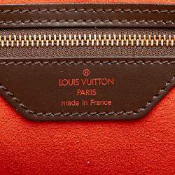 Pre Owned Louis Vuitton Manosque GM Brown Damier Ebene Tote
