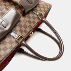 Pre Owned Louis Vuitton Manosque GM Brown Damier Ebene Tote